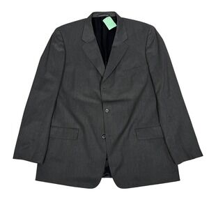 Giorgio Zillioni Men's Italian Wool Blazer Suit Jacket Charcoal Grey Super 140s